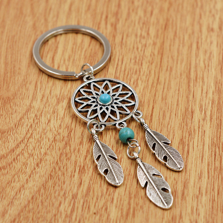 Unisex Dream Catcher Keychain With Tassel Key Ring Alloy Pendant For Handbags Backpacks And Purses And Trinket