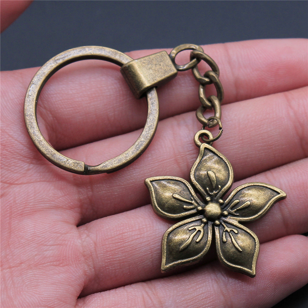 Tree Of Life Keychains Geometrical Alloy Key Ring Simple Fashion Gift Bag Charm Car Key Decoration Accessories