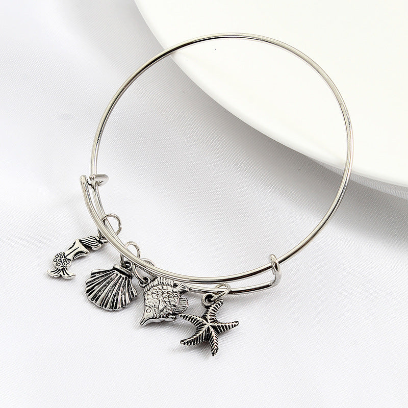 Kids Bracelet Alloy Diamond Sparkling Jewelry For Girls And Boys Marine Life Silver Rose Gold Golden Made Safe