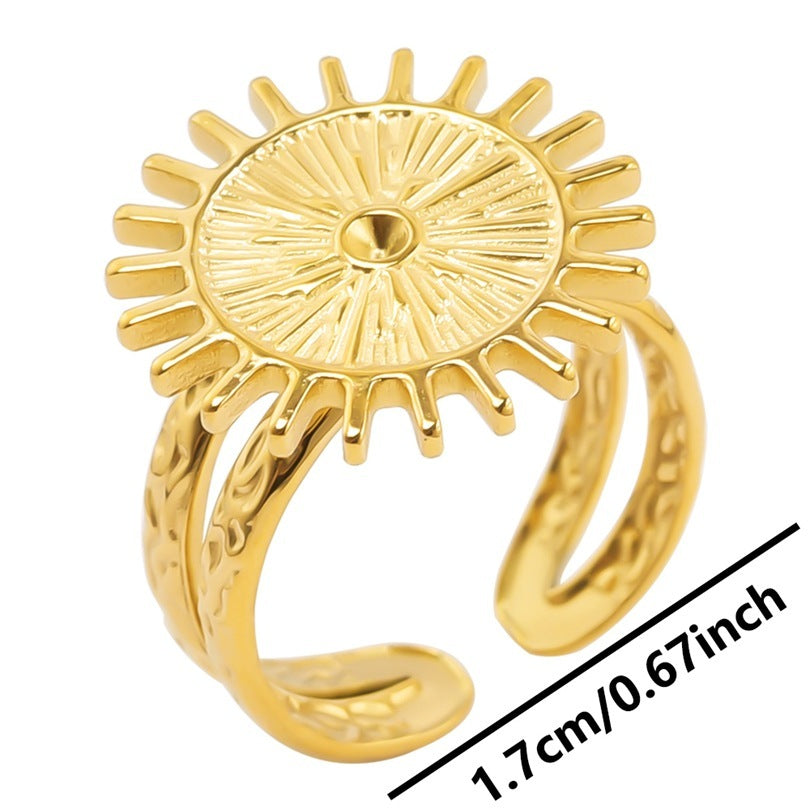 Stainless Steel Rings For Men And Women Simple Geometrical Design Durable Electroplated Finish No Color Fading