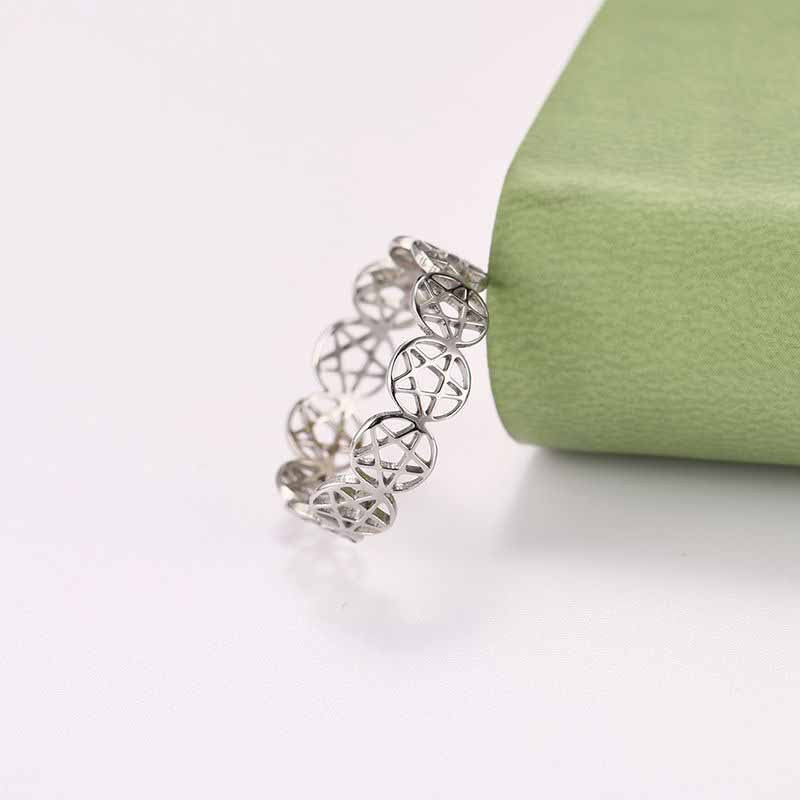 Stainless Steel Five Pointed Star Ring For Men And Women Fashion Jewelry Colour Star Design Unisex Rings Style