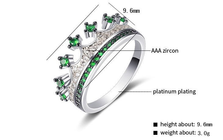 Two Tone Heart Shaped Zircon Ring Gold Plated Inlaid Artificial Gemstone Copper Band Semi Precious Stone Design