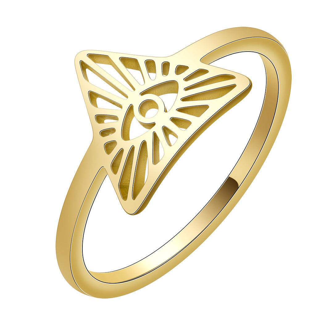 Stainless Steel Ring Simple Fashionable Design Natural Everyday Ring Durable Gold Steel Color Natural Everyday