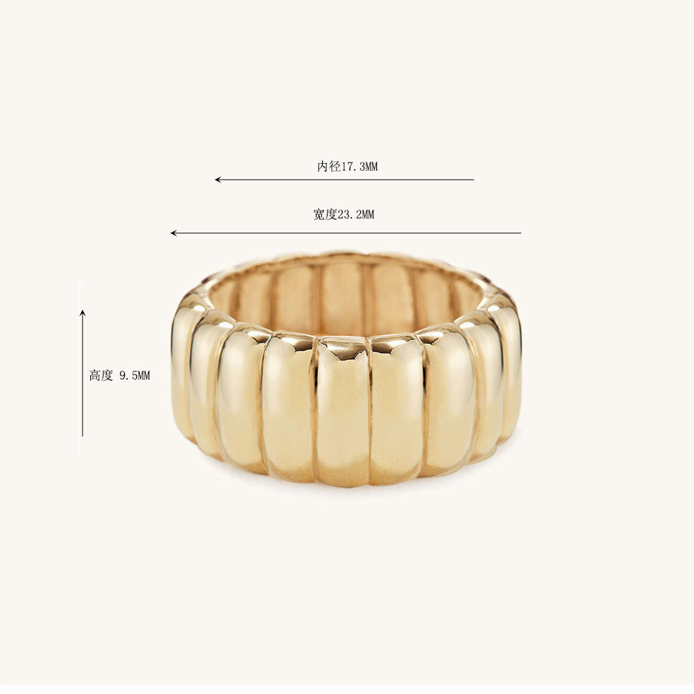 Unisex Horn Thread Ring Electroplated Durable Alloy Jewelry For Everyday Wear Modern Accessory Everyday Styles