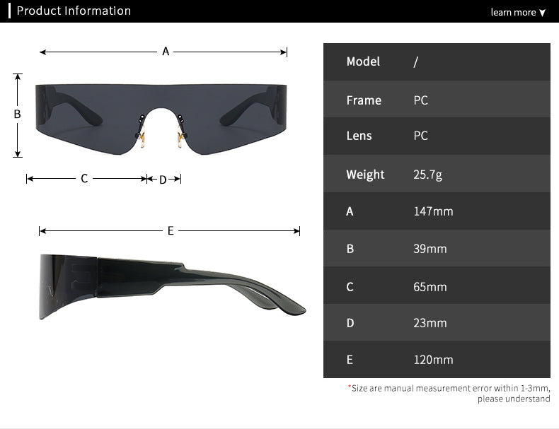 Womens Flat Top Sunglasses Frameless Glasses With UV400 Protection Resin Lens And PC Frame Stylish Sun Glasses