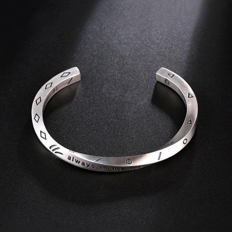 Men Copper Silver Plated Bracelet Twist Bamboo Knotted