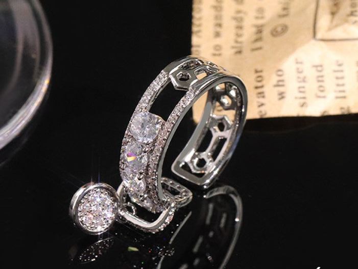 Simple And Versatile Ring Design For Women Metal Fashion Jewelry Water Droplets Electroplated For Wedding Gift