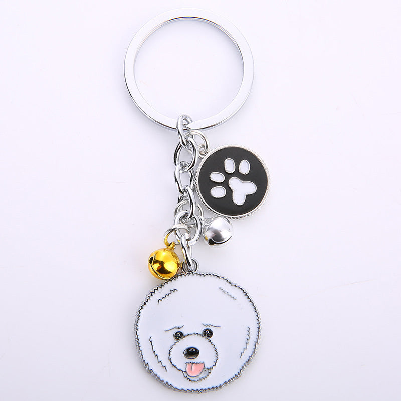 Dog Keyring Metal Pendant Pet Lovers Keyring Decoration Dog Charm For Keys Backpacks Purse Gift Animal Keyring