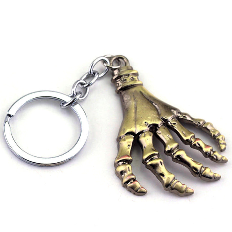 Skull Palm Keychain Alloy Pendant Electroplated Design Unique Gift For Friends And Family Bag Durable Decor Accessory