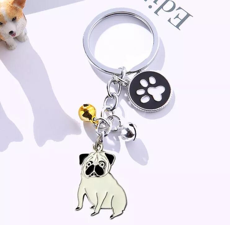 Dog Keyring Metal Pendant Pet Lovers Keyring Decoration Dog Charm For Keys Backpacks Purse Gift Animal Keyring