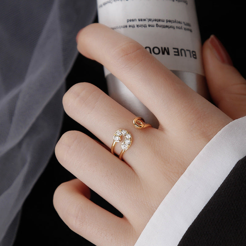 Womens S925 Silver Paper Clip Ring Adjustable Opening Fashion Ring For Women Girls 100 New Design High Quality