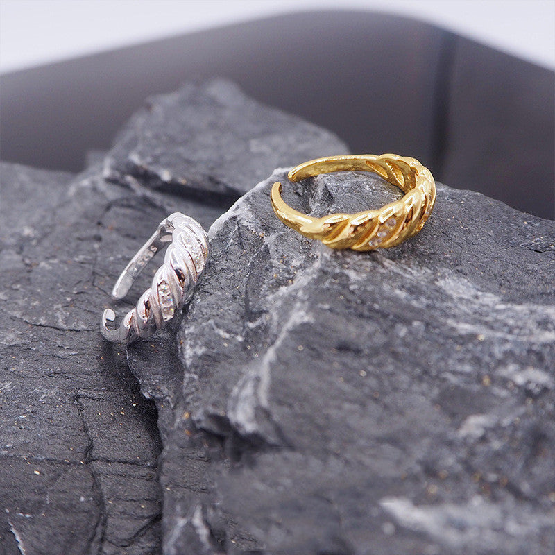 Womens Geometric Statement Rings Adjustable Opening Thai Silver Vintage Retro Knuckle Ring Individually Packed