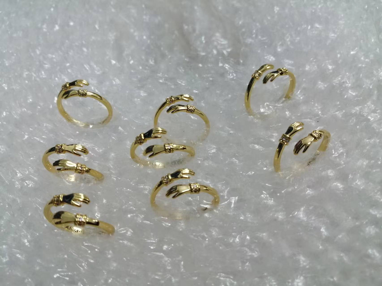 Open Hug Ring Gold Plated Adjustable Silver Ring With Diamond Treatment Open Mouth Fashion Jewelry For Women Today