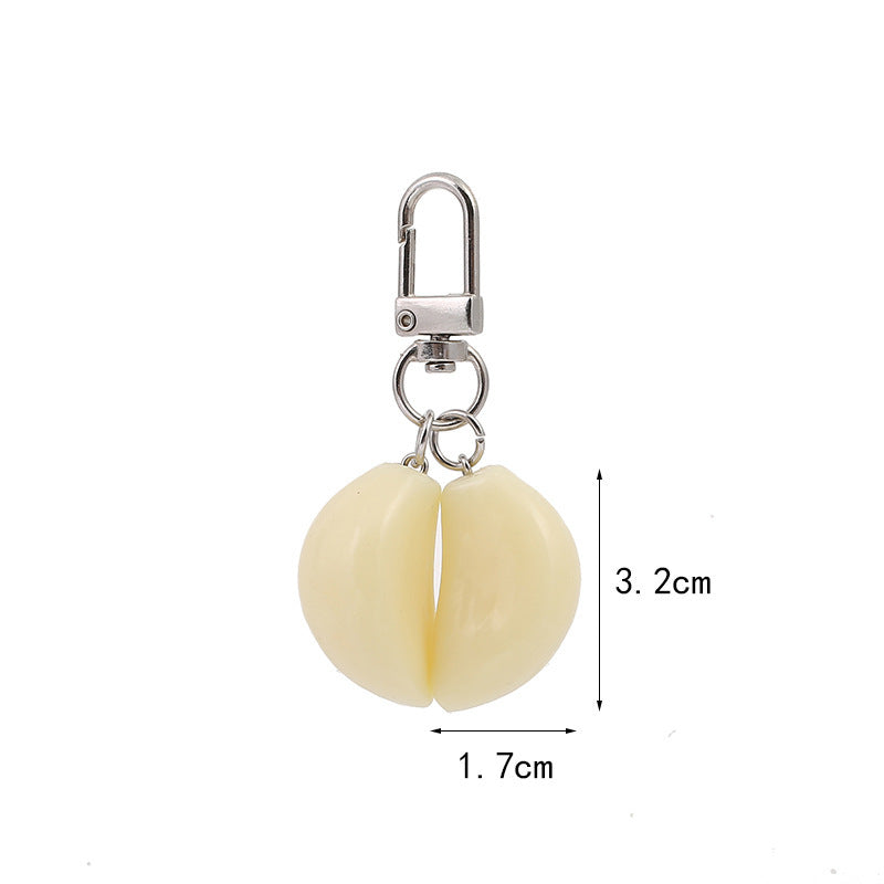 Garlic Shaped Keychain Buckle Novelty Keyring Durable Stylish Accessory For Keys Perfect Gift For Key Lovers Use