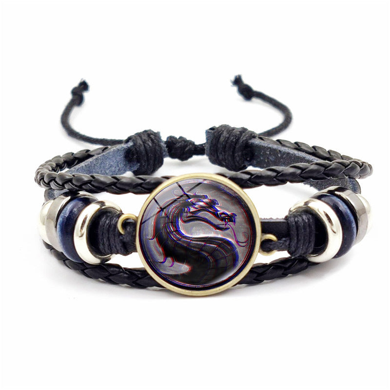 Unisex Woven Bracelet Constellation Design Alloy Bangle