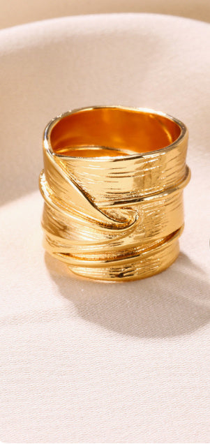 Unisex Lava Ring Electroplated Alloy Gold Silver Jewelry