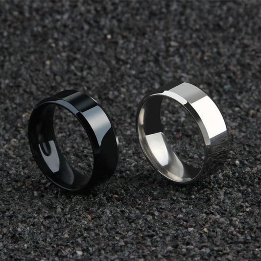 Geometric Glossy Alloy Ring Electroplated Metal Band for Travel Unisex Fashion Jewelry Minimalist Design Everyday Wear