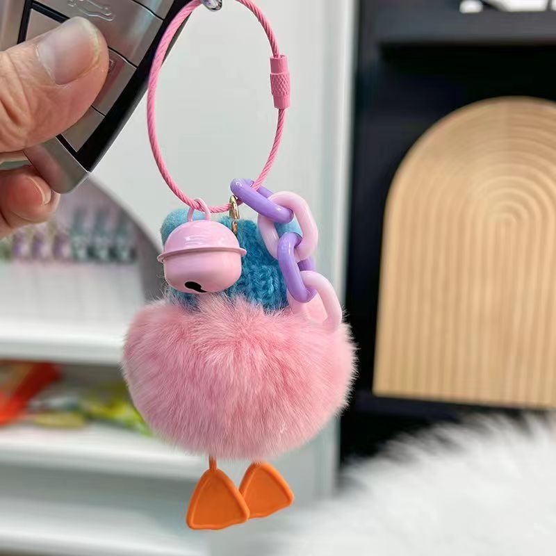 Heart Shaped Keychain Cute Accessory Durable Plastic Keychain Charm Bag Charm Ideal Gift Pink Lovely Gift Idea