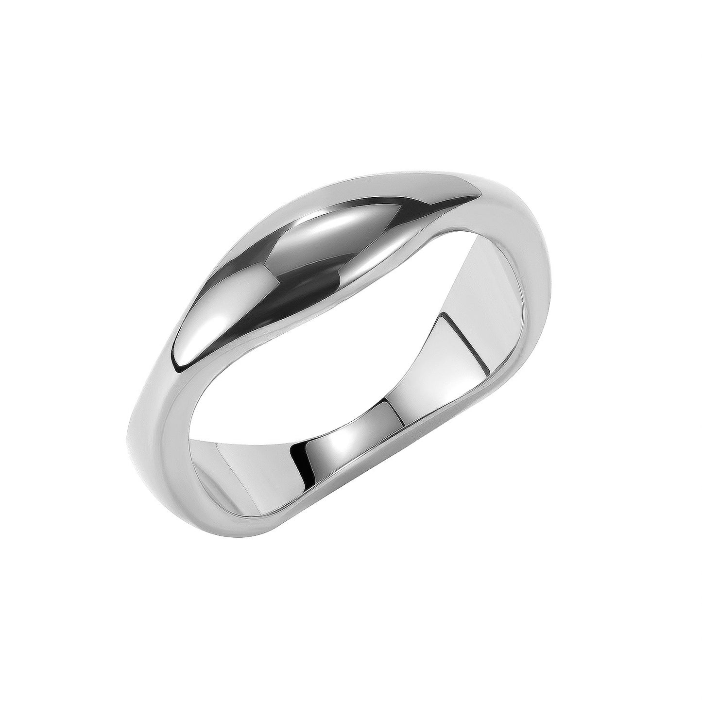 Geometrical Hip Hop Ring Titanium Stainless Steel Jewellery Sizes 6 7 8 Electroplated Silver Gold Packing Ring