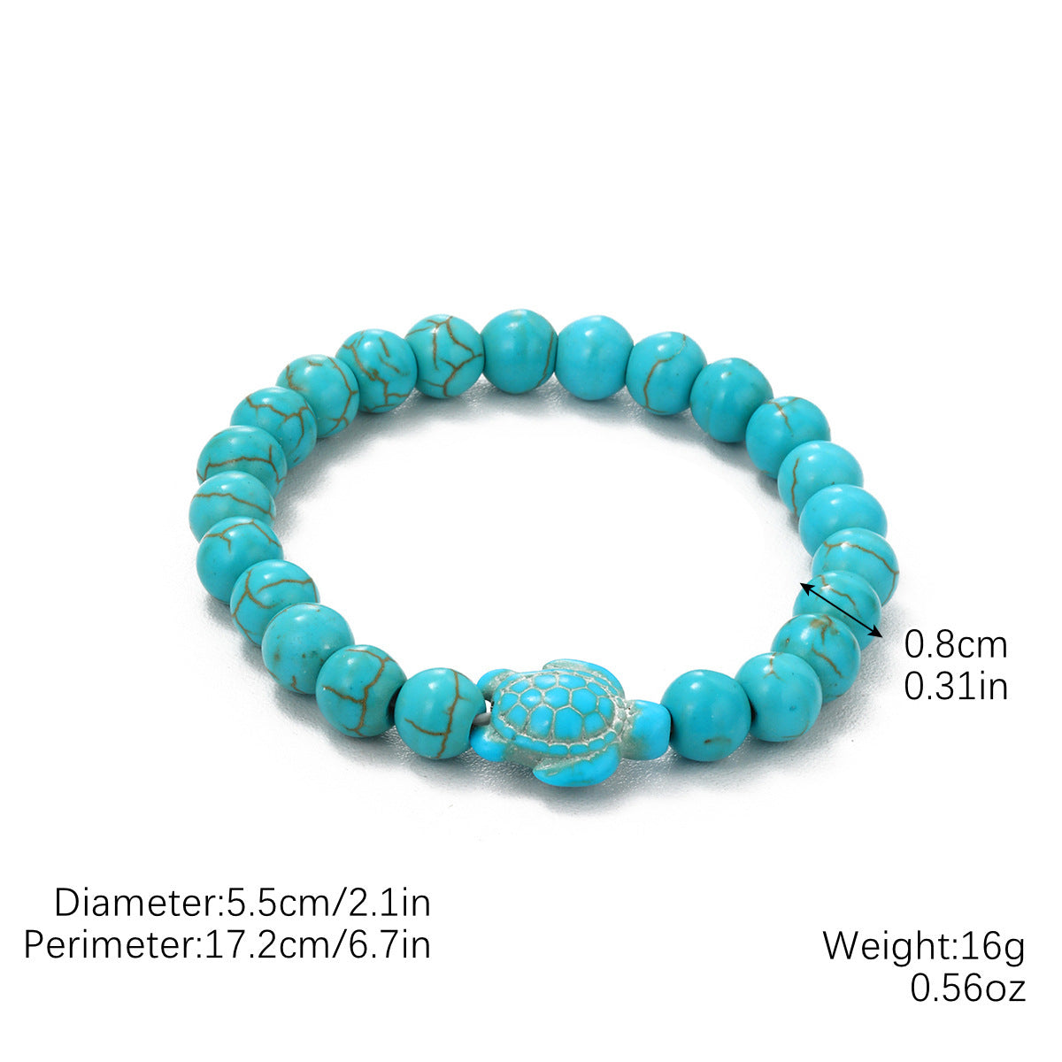 Turquoise Beaded Bracelet Handmade Bohemian Jewelry With Ethnic Geometric Design European American Fashion Art