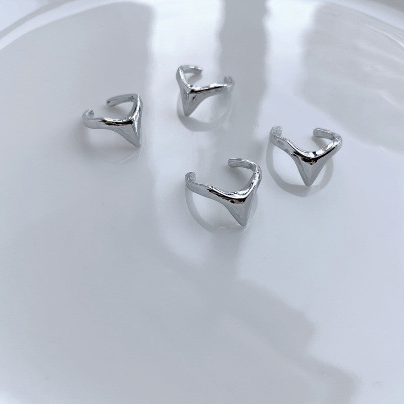 Unisex Geometric Copper Ring Japanese Korean Style Fashion Fingertip Ring Trendy High Quality Accessory Durable