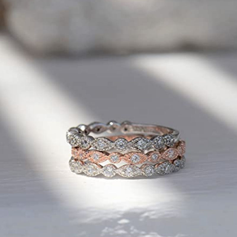 Women's Geometric Ring with Horse Eye Pattern Electroplated S925 Silver Ornament Rose Gold Ring Gold Ring Platinum Ring for Her Simple Retro Ring