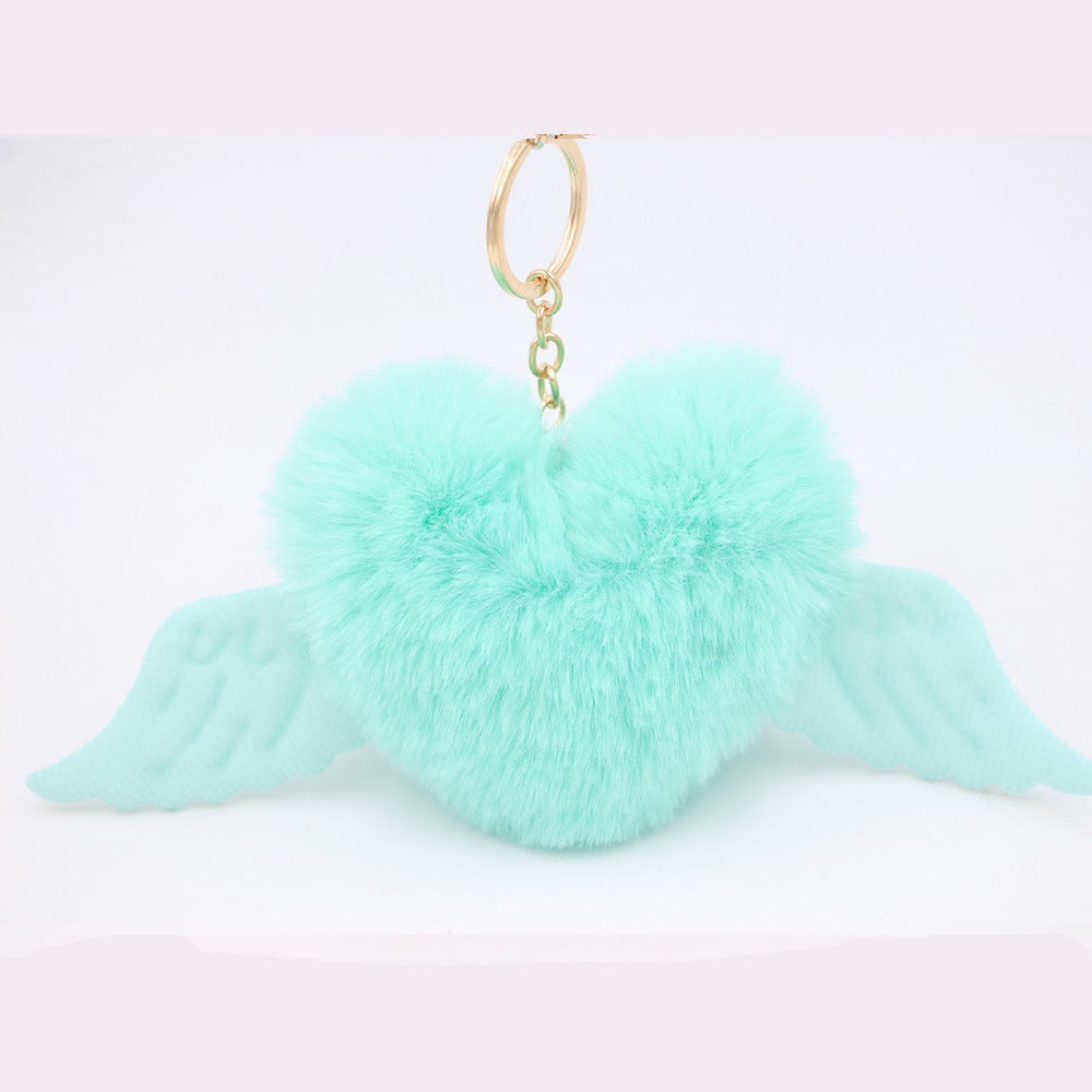 Plush Heart Keychain Heart Pendant Bag Charm Gift For Women