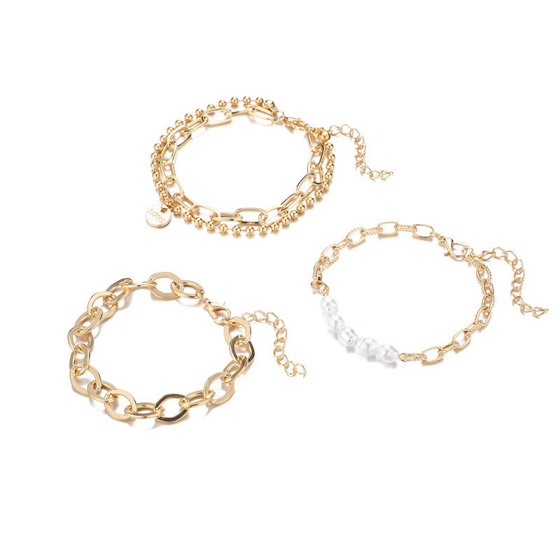 Alloy Bracelet Set For Men And Women English Letter Love