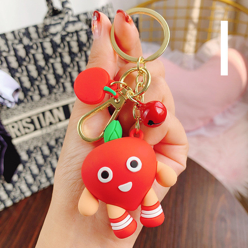 Avocado Keychain Cute Cartoon Fruit 3D PVC Charm Adorable Accessory for Keys Backpacks Bags Decoration Gift Present