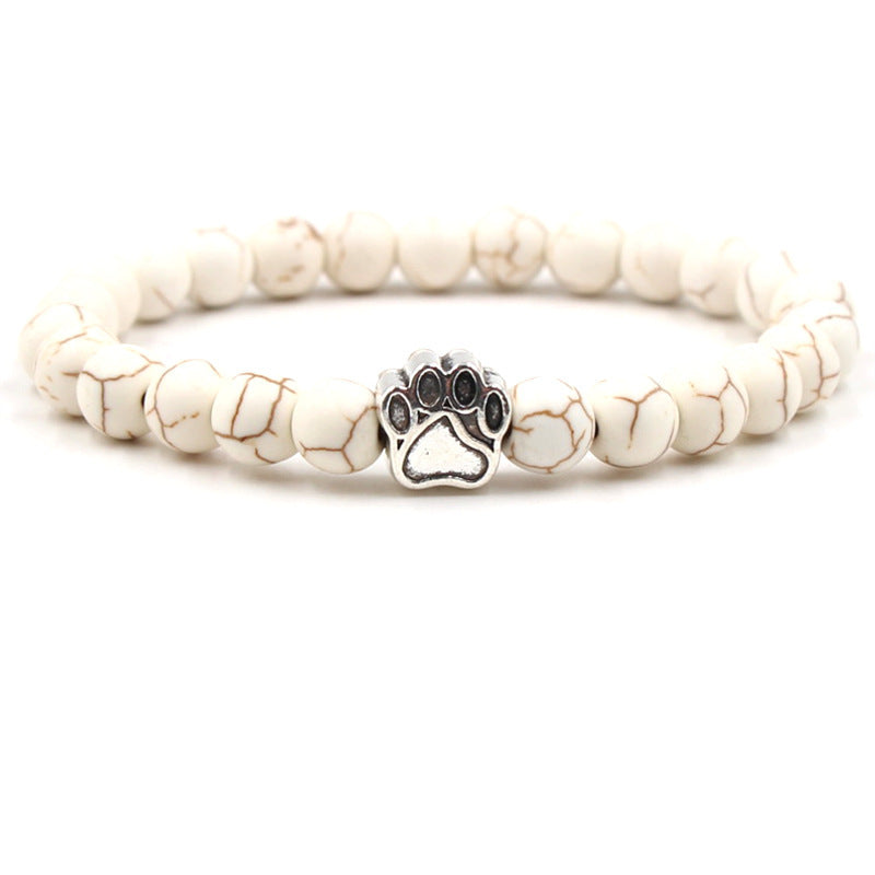 Geometric Bracelets Along Volcanic Rocks Plus Turquoise Stones Elastic Anti Fatigue Wellness Therapy Geometric