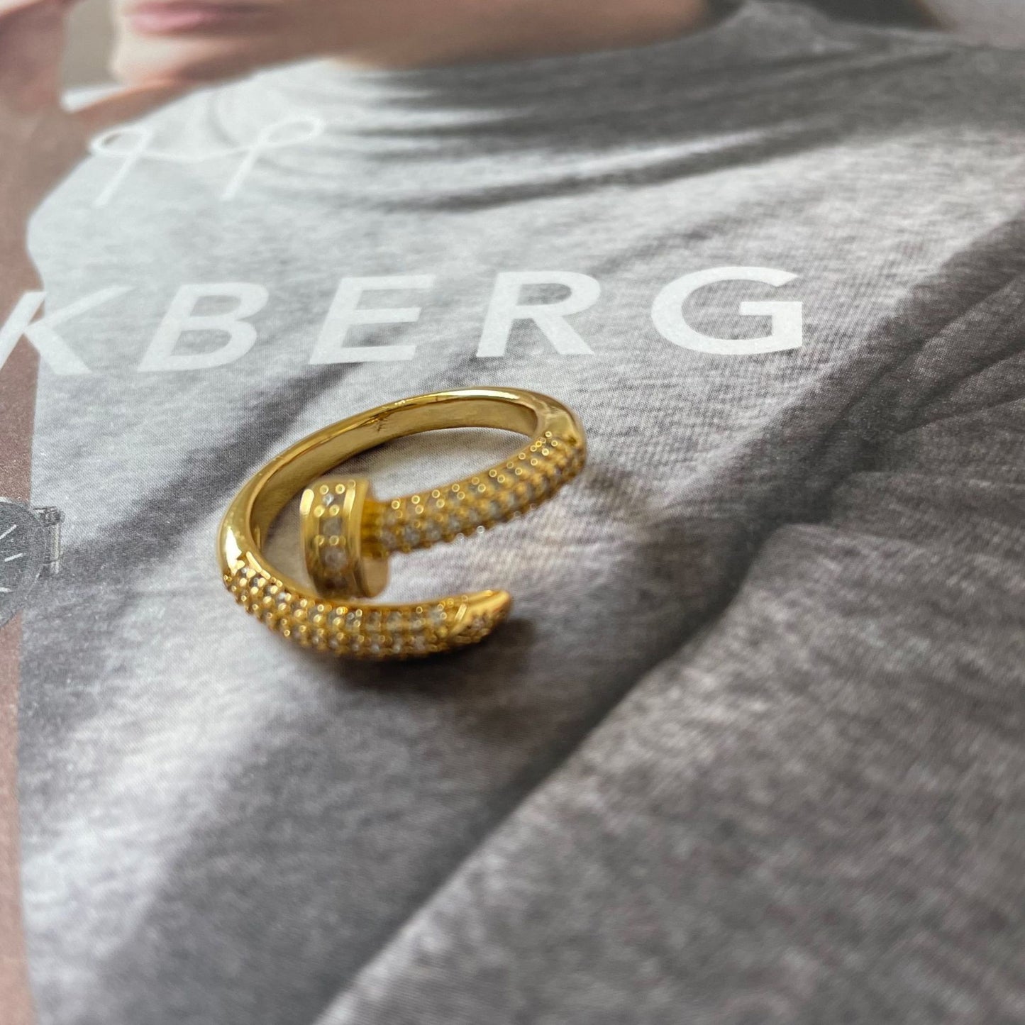 Unisex Adjustable Open Ring Copper Inlaid Zircon Jewelry For Women And Men Elegant Everyday Wear Gifting Ideal Birthday Surprise