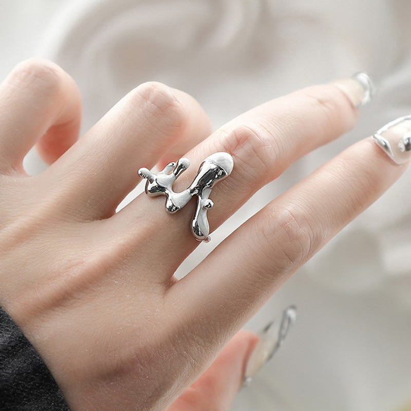 Womens Irregular Zircon Inlaid Copper Rings Fashion Jewelry Elegant Unique Design For Daily Wear And Occasions