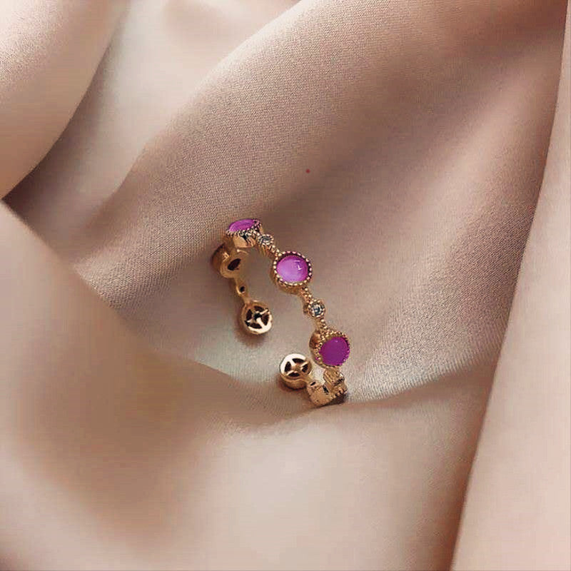 Geometric Alloy Ring For Index Finger Electroplated Finish Cold Wind Ring Individually Packed Gift Ideal Festival Gift