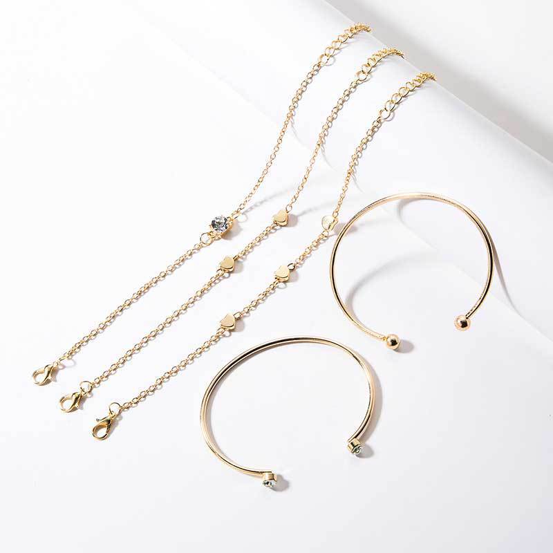 Moon Shaped Rose Gold Bracelet Women Alloy Charm Bangle European American Streetwear Design Fashion Accessory Essentials