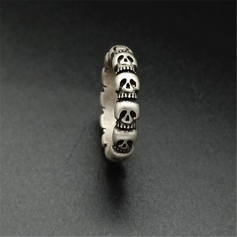 Stainless Steel Skull Ring Unisex Retro Style Accessory