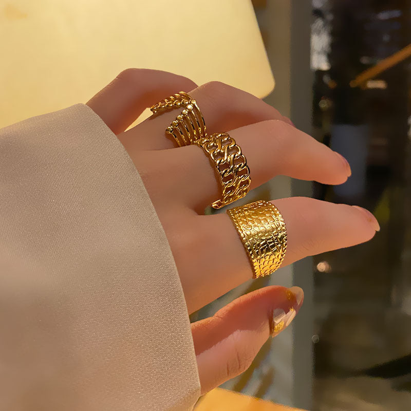 Student Index Finger Ring Titanium Steel Adjustable Opening Trendy Fashion Accessory For Everyday Style Extras