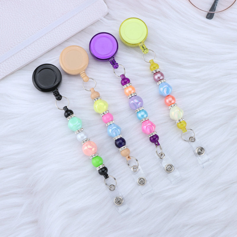Retractable Badge Holder Keychain With Buckle And Secure Plastic Card Sleeve For Easy ID Access In Colors Soon