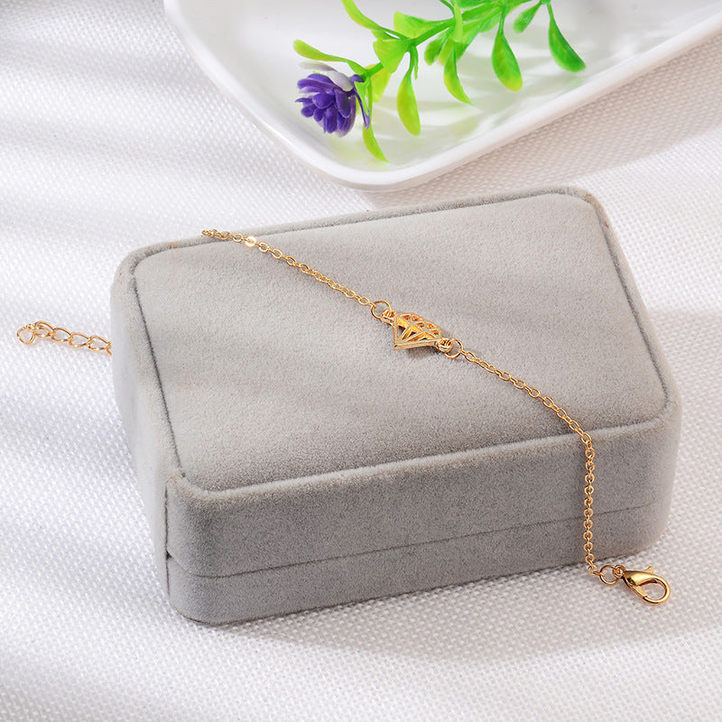 Womens Rhinestone Bracelet Set Four Piece Knotted Alloy Electroplated Diamond Bangle Individually Packed Style