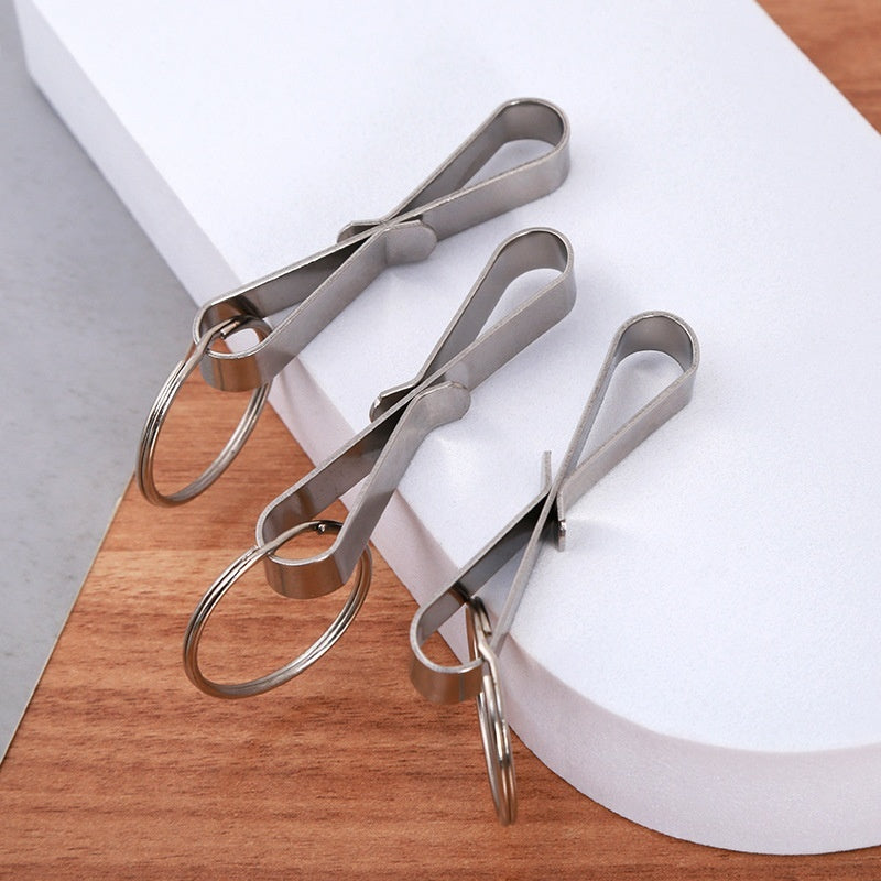 Modern Art Stainless Steel Keychain Key Ring Pendant Durable Accessory For Keys And Packs Decorative Keychains