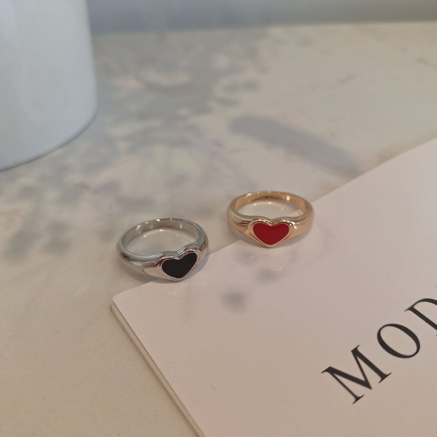 Womens Geometric Ring Hollow Metal Alloy Ring With Gems Electroplated Fashion Ring Elegant Design Party Trends