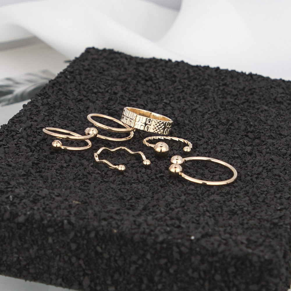 Womens Alloy Ring Set Stacking Rings for Everyday Wear