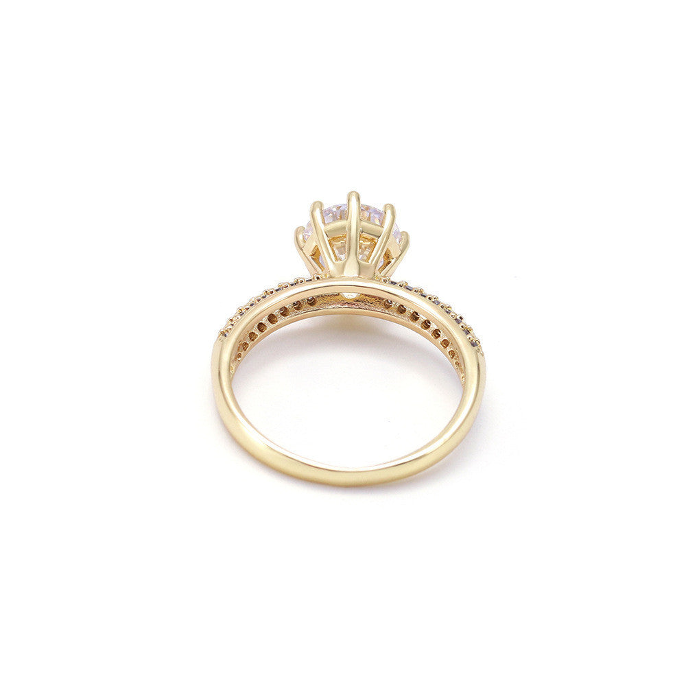 Womens Geometric Copper Ring Electroplated Fashion European American Minimalist Durable Versatile Jewelry Gift