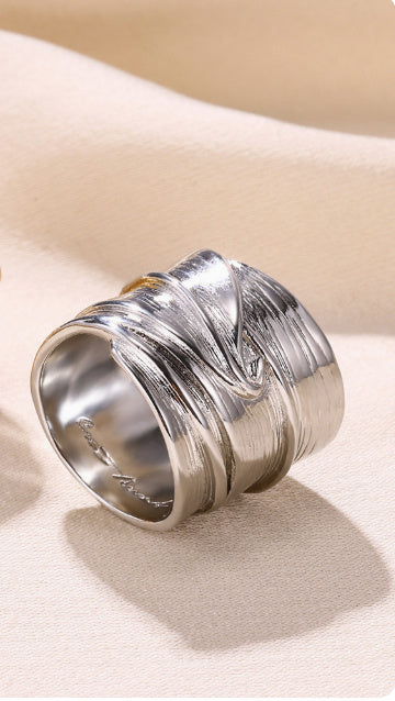 Unisex Lava Ring Electroplated Alloy Gold Silver Jewelry