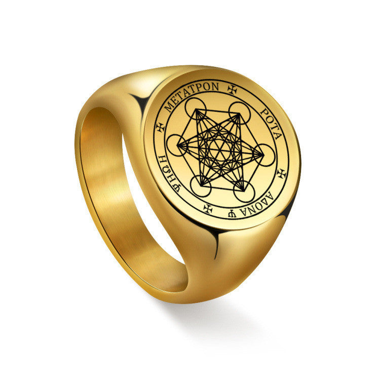 Personalized Star Of David Stainless Steel Ring Unisex