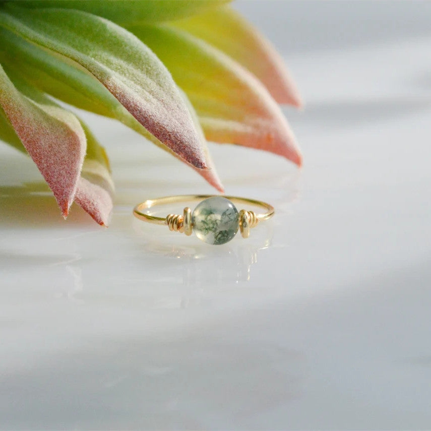 Green Jadeite Ring Gold Plated Copper Base Elegant Jewelry For Women And Men Sizes US 5 To 12 Handcrafted Durable