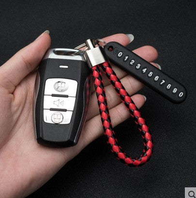 Keychain With Number Plate For Lost Keys Easy To Carry Prevents Loss Use For Parking Lots Pets Key Tag Durable