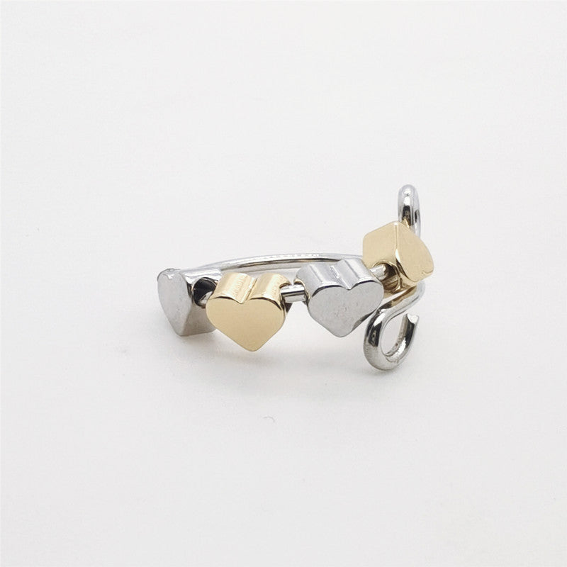 Womens Copper Ring Electroplated Five Pointed Star Ring Fashion Jewelry Gift For Her Independent Statement Accessory