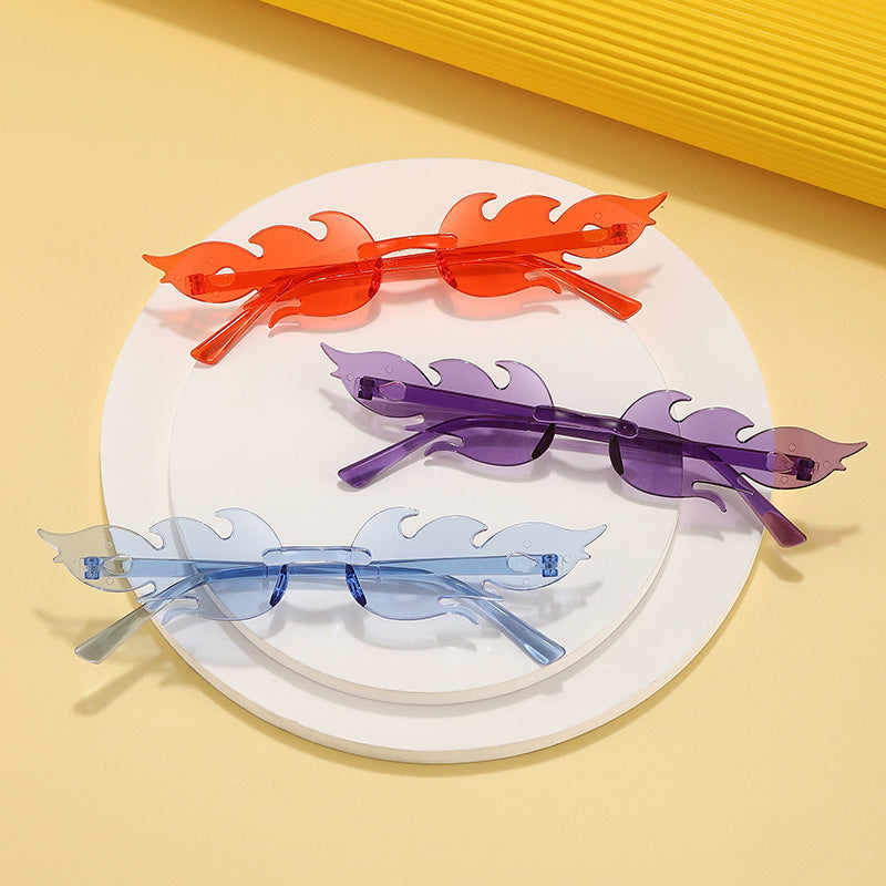 Womens Butterfly Sunglasses Frameless Street Fashion Eyewear PC Material For Travel Outdoor Sports Party Stage