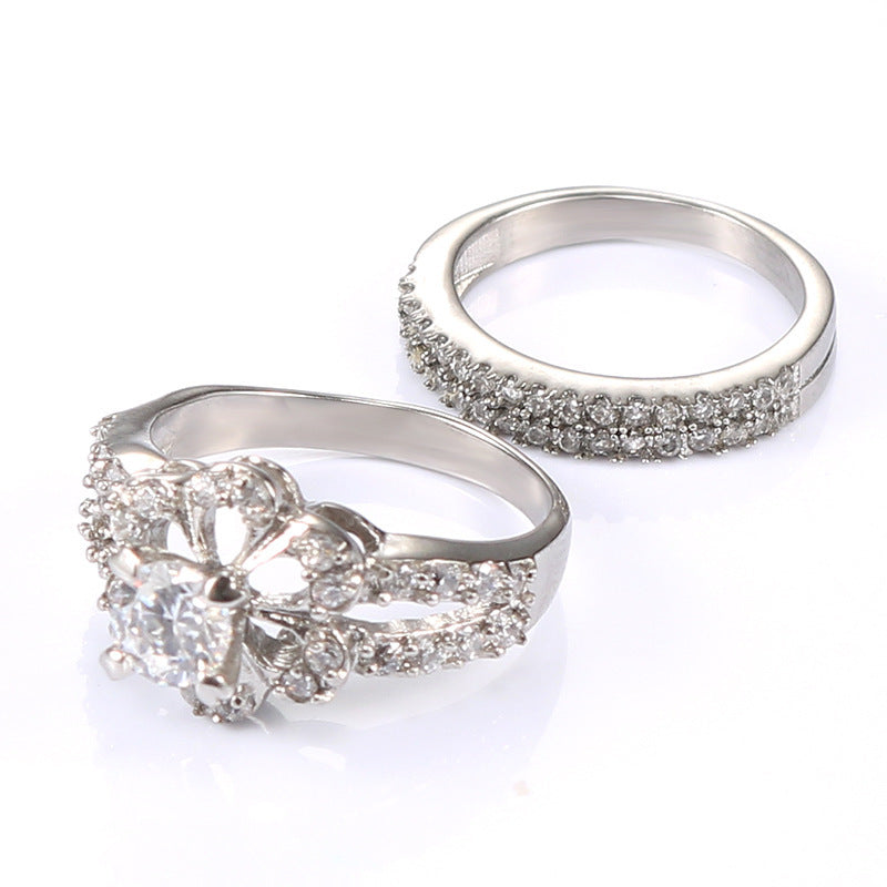 Women Flower Ring Titanium Steel Plated Chic Fashion Jewelry Durable Everyday Accessory Casual Statement Piece