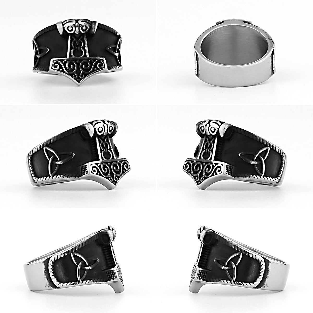 Pirate Anchor Titanium Steel Ring Stainless Jewelry For Unisex European American Style Band Everyday Wear Bands